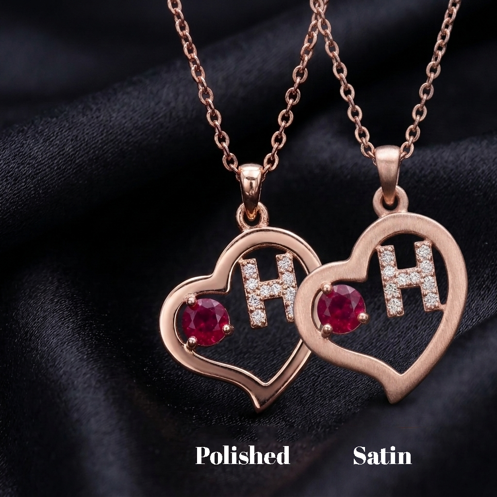 Everyday Heart Pendant Polished or Satin finish