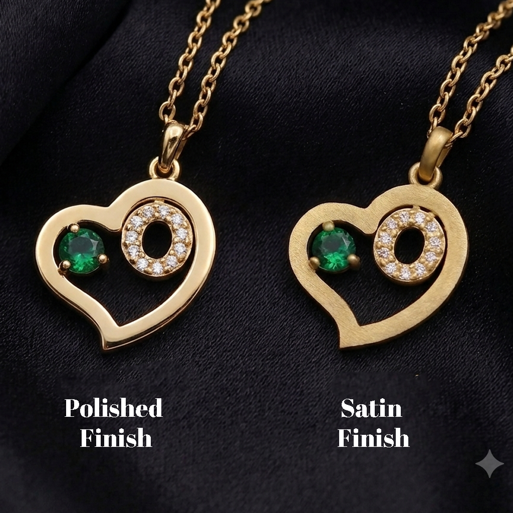 Everyday Heart Pendant Polished or Satin finish